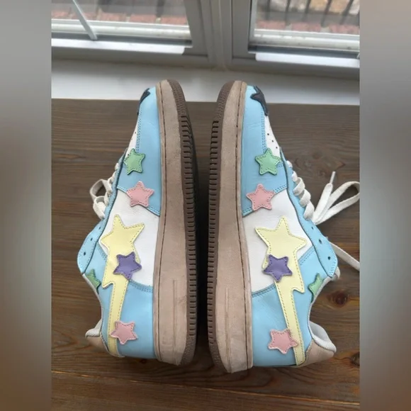 Men's Esenes Worldwide Star-Embellished Athletic Shoes - Blue and Multi-Color